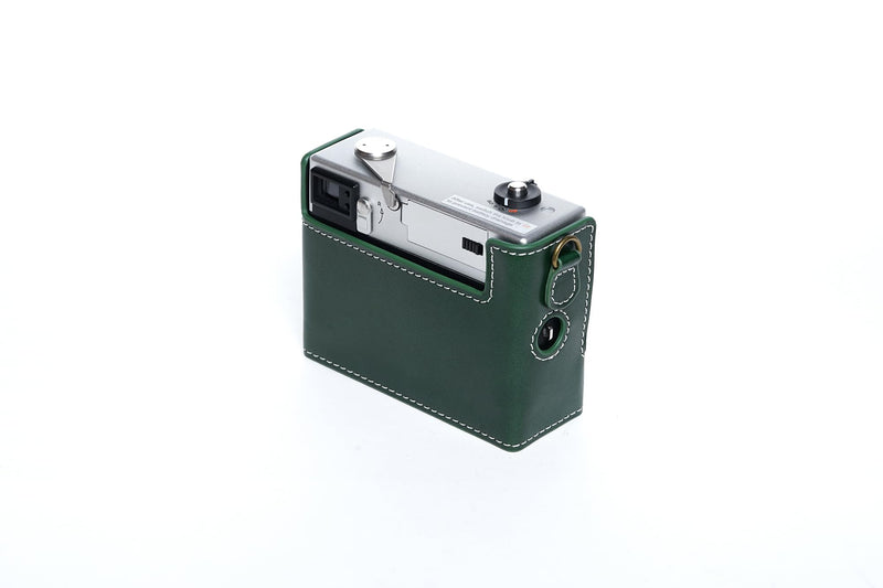 35AF Case, BMAOLLONGB Handmade Genuine Real Leather Half Camera Case Bag Cover for Rollei 35AF with Lens Cover (Green) Green