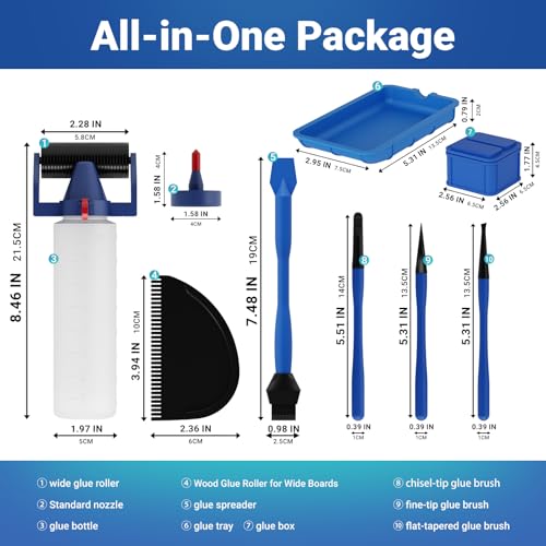 10PCS Wood Glue Roller Applicator Set for Woodworking