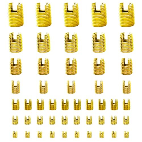 50Pcs Self Tapping Thread Insert Set M3-M12 Stainless Steel Inner Thread