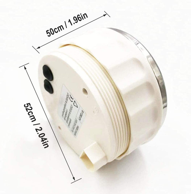 52mm(2") Hour Meter Hour Gauge Timer Gauge 7 Color Backlight for Marine Boat Car Motorcycle 9-32V Waterproof IP68 Black