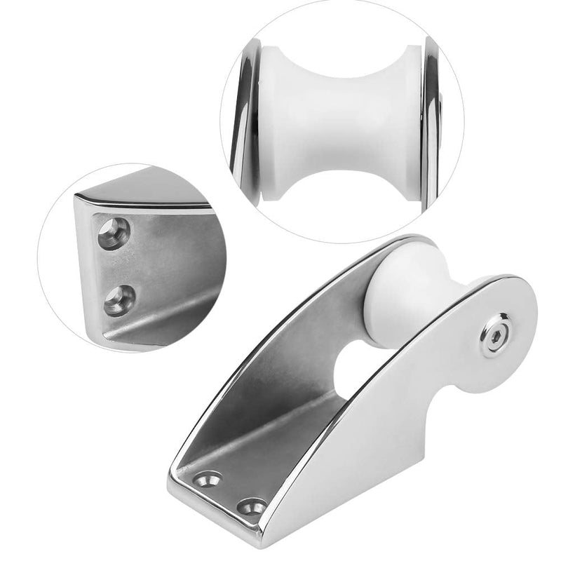 Bow Anchor Roller, Stainless Steel 316 Stainless Steel Bow Anchor Fixed Bracket, Heavy Duty Setting and Retrieving Rubber Roller for Marine Yacht Docking