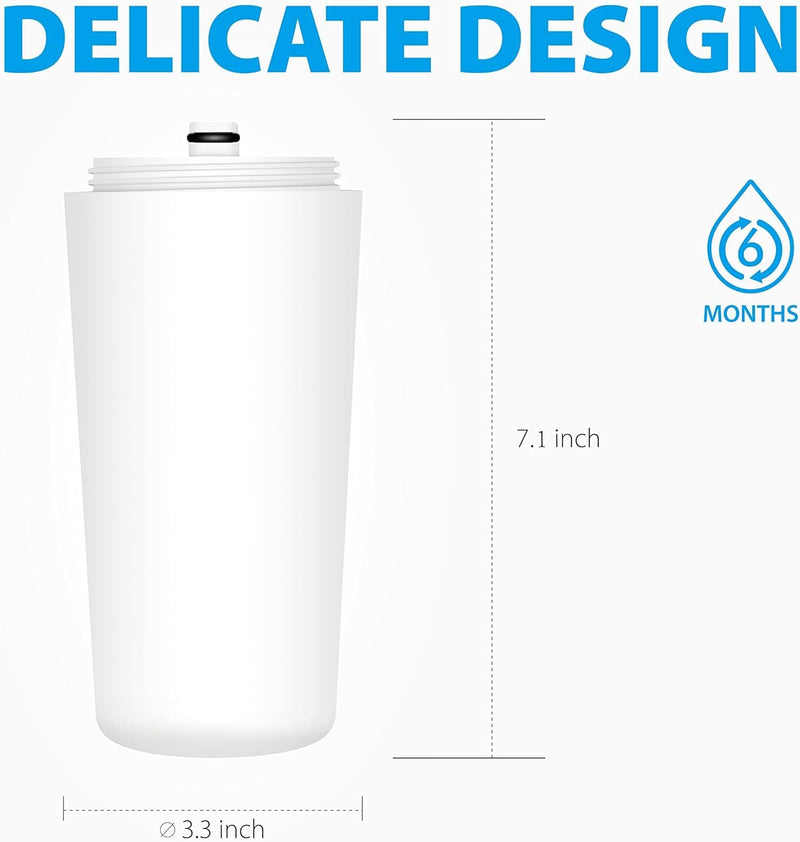 Waterdrop AQ-4125 Shower Filter Replacement for Aquasana® AQ 4125, AQ-4100, AQ-4105, AQ-4100NSH, AQ-4105CHR Shower Water Filter System, Jonathan Product Beauty Shower Filter, Pack of 2 Shower Filter 2 Pack