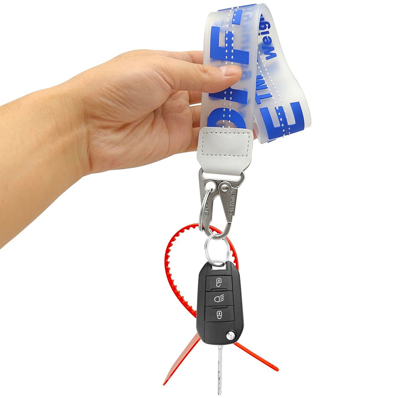 maxin Classic Pvc Keychain Fashion Keychains Lanyard,Compatible Wristlet Strap for Key,key accessorie,Wristlet Keychain for Women & Men(Blue) Blue
