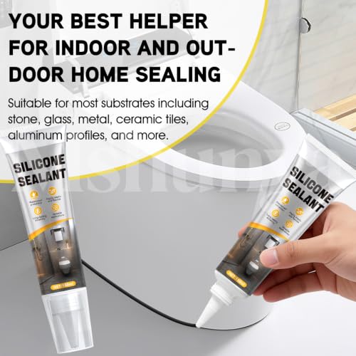 Black Caulk, Flexible Waterproof, Elastic Formula, Weather Resistant, 5 Oz Black