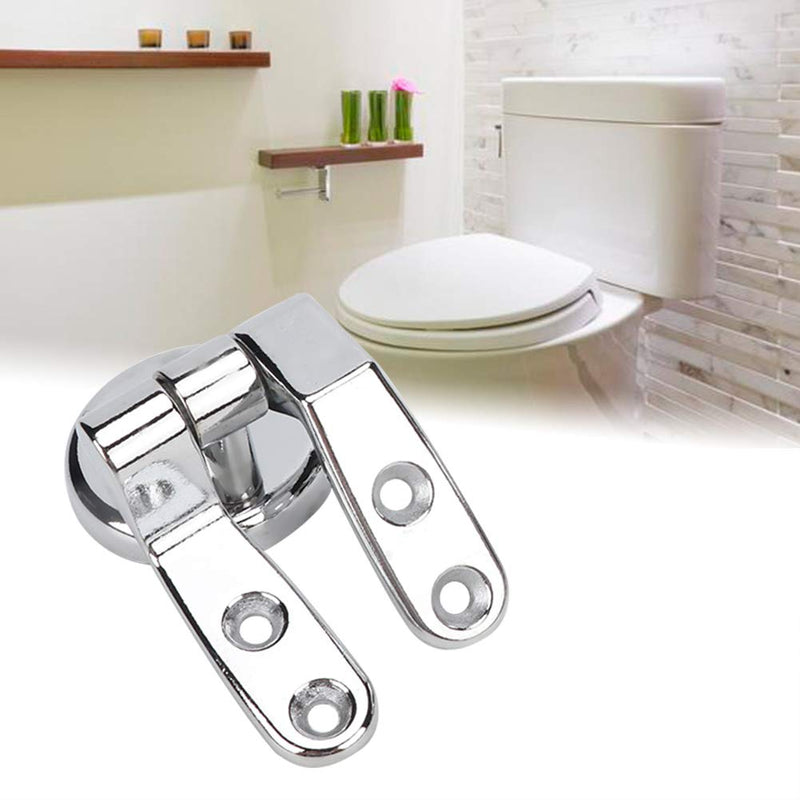 Toilet Seat Hinges, Durable Zinc Alloy Replacement Hinge Kit with Adjustable Bolts and Nuts for Standard Toilets Universal Fit Bathroom Hardware
