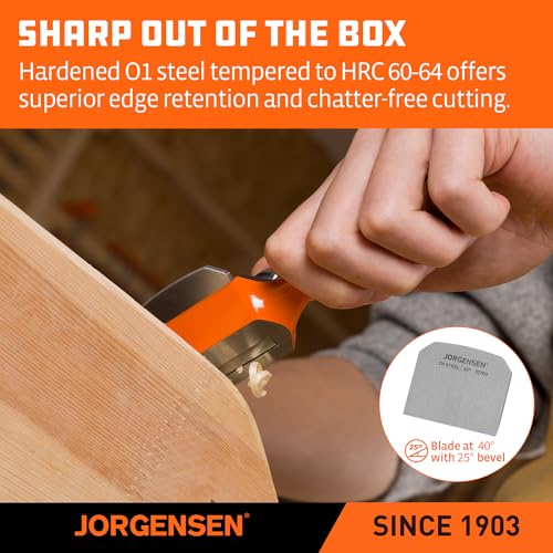 JORGENSEN No.59F Spokeshave for Woodworking – Stainless Steel Hand Planer