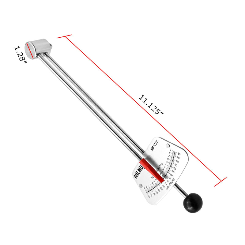 1/4" Drive Beam Torque Wrench Precision Instrument-Compatible with SAE and MM Bicycle and Automotive Wrench -0-80 Inch-Pounds, 0-9 Newton Meters