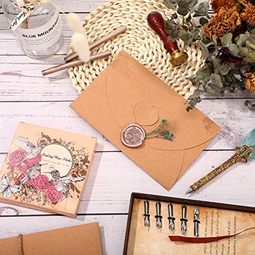 Containlol 24 Pcs Sealing Wax Sticks for Glue Gun 7 mm, Champagne Gold Champagne