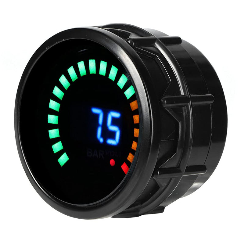 2in Vacuum Gauge Meter LED Scale Digital Display Automotive Digital Vacuum Gauge 12V Universal Auto Car Vacuum Gauge Meter Kit Car Vacuum Gauge Set Automotive Vacuum Meter