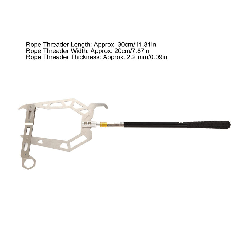 Boat Mooring Rope Threader Tool with Telescopic Rod, U-Type Stainless Steel Dock Line Guide Hook for Light Docking Rope Threading at Marinas and Docks