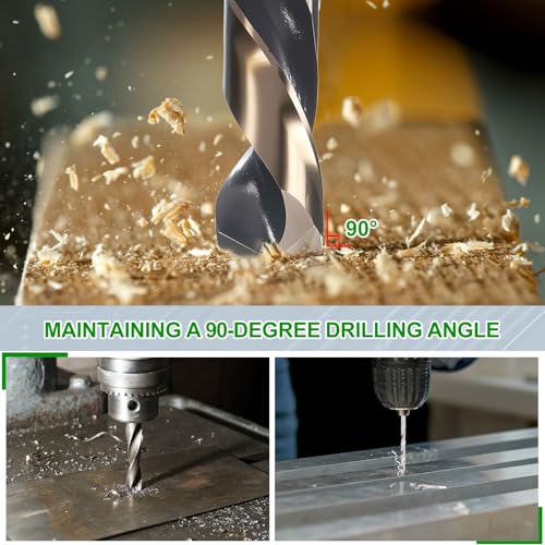 METALLIXITY Drill Bit 5/8" 3pcs, 1/2" Shank 3-Flat M35 5% Cobalt HSS 5/8" (15.875mm) 1/2"