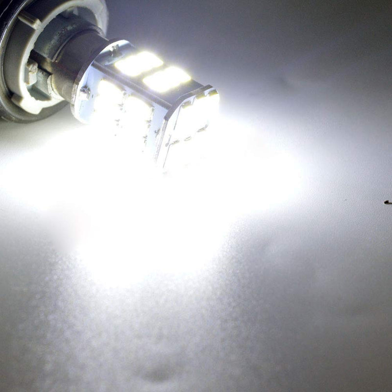 1157 Led Bulb White, Bay15d Led 12V 5W Bulb, Dc10-30V 6000K 800 Lm For Tail/Brake, Backup Light, For Car, Rv, Trailer, Boat, Motorcycle. (Pack Of 2) 1157-White