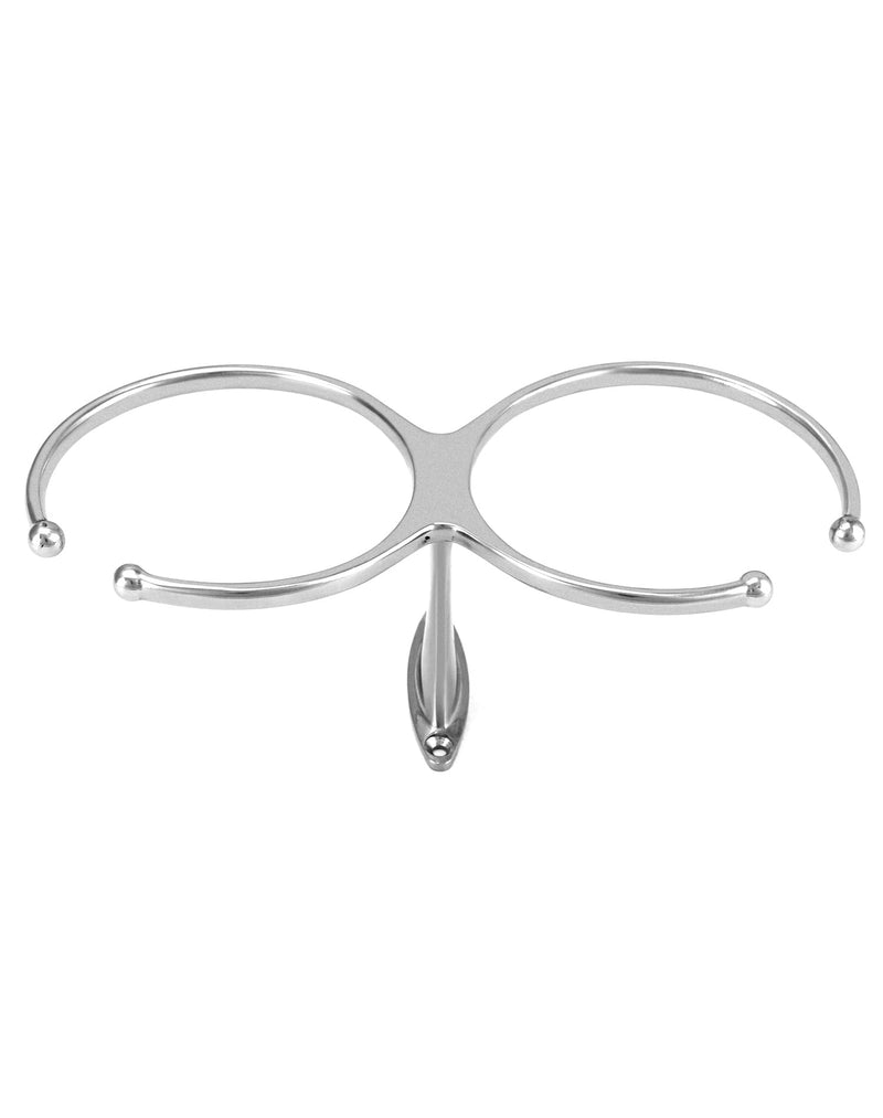 QWORK Boat Ring Cup Holder, Marine 316 Stainless Steel Double Ring Cup Drink Holder, Beverage Bottle Storage Rack, Fit Most Cups with a 3.5" Dia, for Marine Yachts Boats RV 3.5 inches