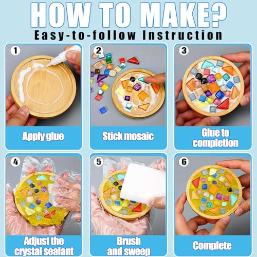 [AUSTRALIA] - Mosaic Crystal Grout, Mosaics Tile Tools, Mosaic Tile Accessories – Essential for Handmade Grouting and Perfect for DIY Craft Projects (Yellow, 8.8oz)