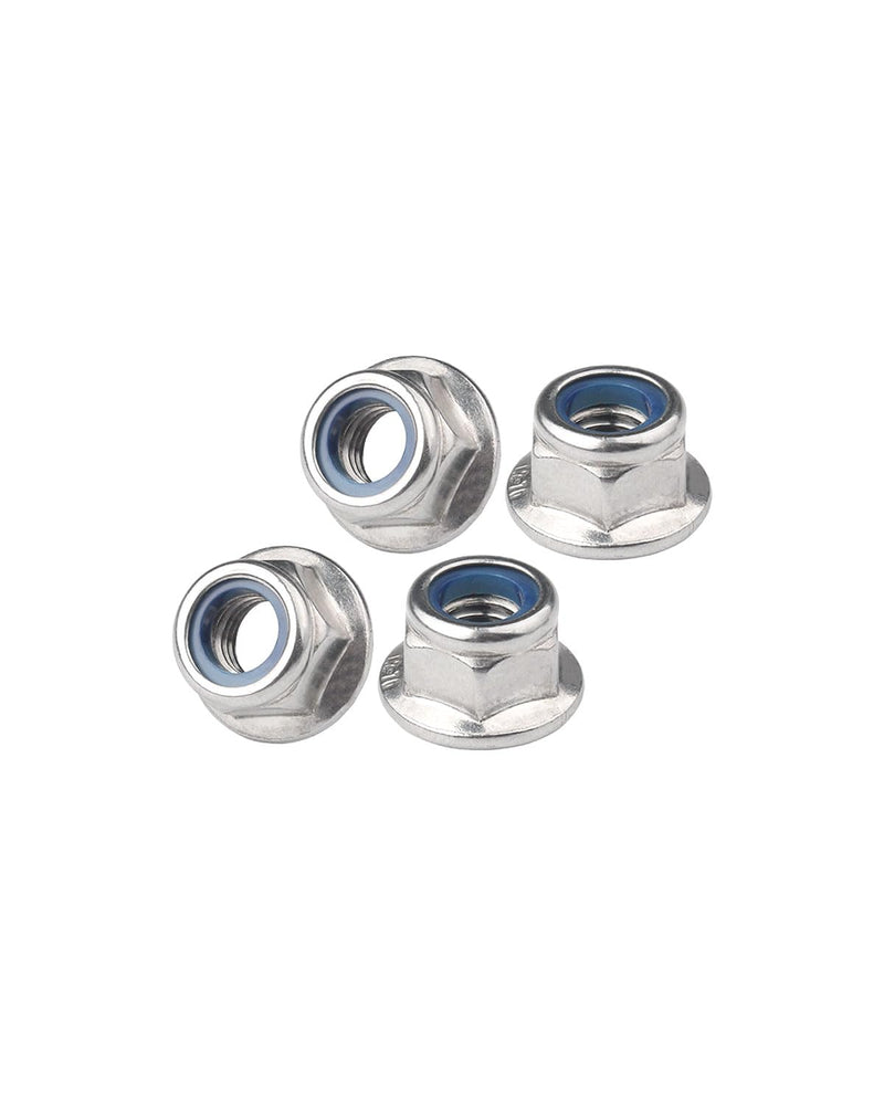 IMScrews M6-1.0 Flange Nuts, 304 Stainless Steel Hex Flange Nuts, DIN6926 Locking Nuts with Integrated Washer Base, Corrosion Resistant Hardware for Secure Fastening, Pack of 100