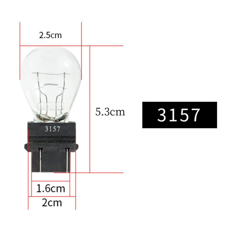 3157 tail/brake light bulb/Turn Signal Bulbs, 12V P27-7W 3000K White, Long Life Miniature Bulb Automotive Brake Lamp Turn signal Lamp, Replacement for Cars,Trucks,SUVs