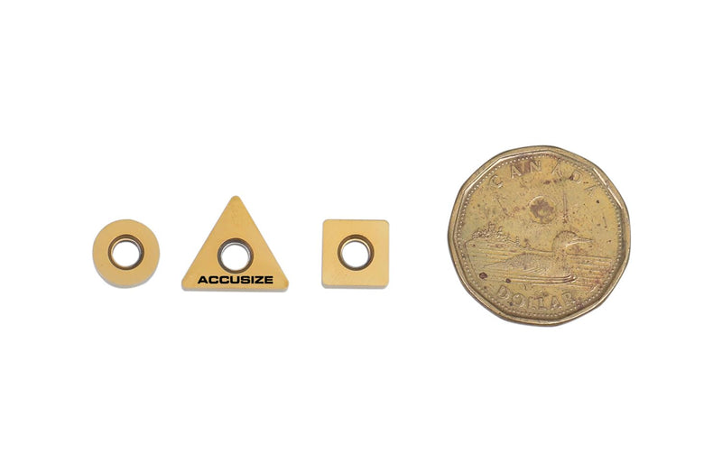 Accusize Industrial Tools Carbide Inserts, 0046-0701 | 6 Pc Carbide Insert Set, 2 Pcs TNMA322, 2 Pcs SNMA322, 2 Pcs RNMA322 for Accusize 0046-0700 Little Hogger Mill Set