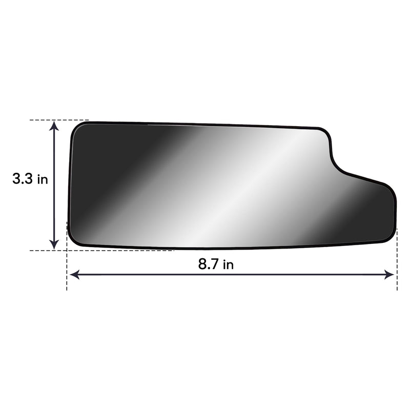 Replacement Passenger Right Side Door Towing Mirror Lower Small Glass Convex No Heated with Back Plate for Chevrolet Silverado and GMC Sierra 1500 2500 HD 3500 HD from 2019 to 2024 Small Passenger (RH) Side