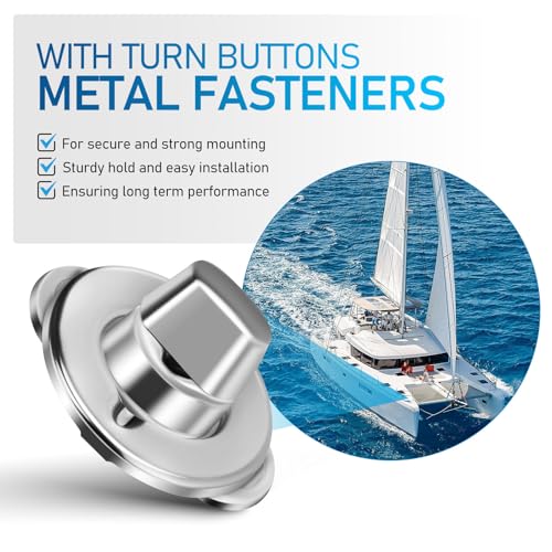 NUOBESTY Grommet Fasteners Turn Button Fasteners 20 Sets Eyelet Mounting Screws for Canvas Galvanized Metal Easy Installation 1.18 X 0.78 X 0.39 in