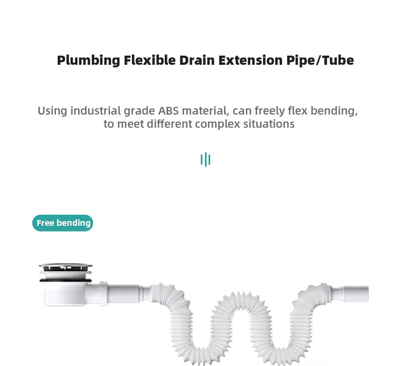 90 Degree Low Profile 1.5" Shower Drain Trap With Side Outlet Assembly for Replacement Shower Base, PVC