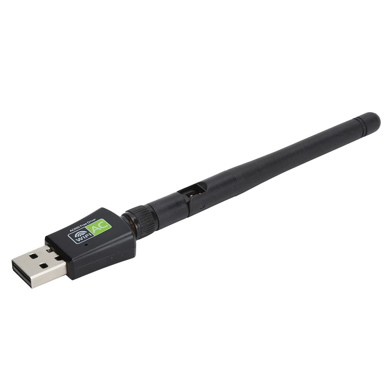 Generic USB WiFi Adapter Wireless Network Card 600Mbps 2.4Ghz 5Ghz Dual Band USB 2.0 Mini Portable for RTL8811CU Chip for Plug and Play with ABS Material Black