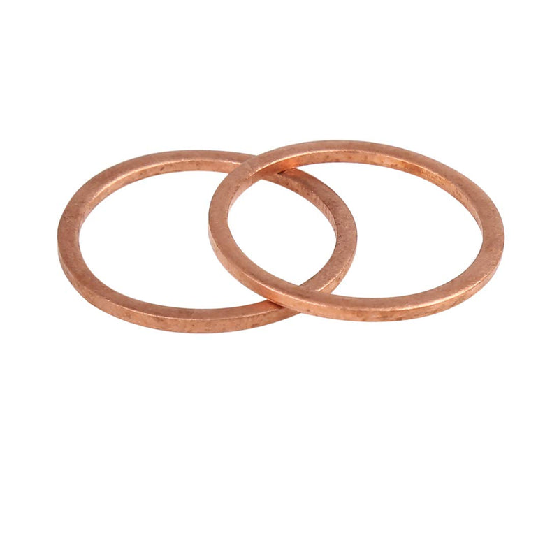 X AUTOHAUX 10pcs Copper Washer Flat Sealing Gasket Ring Spacer for Car 20 x 24 x 1.5mm