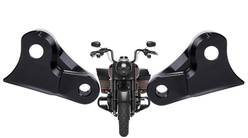 1 Inch Lowering Kit for 2009-2025 Harley Touring, Street Glide, Electra Glide, Road Glide, Road King, Ultra Limited, Special CVO (1" Lowering Link Kit-Black) 1" Lowering Link Kit-Black