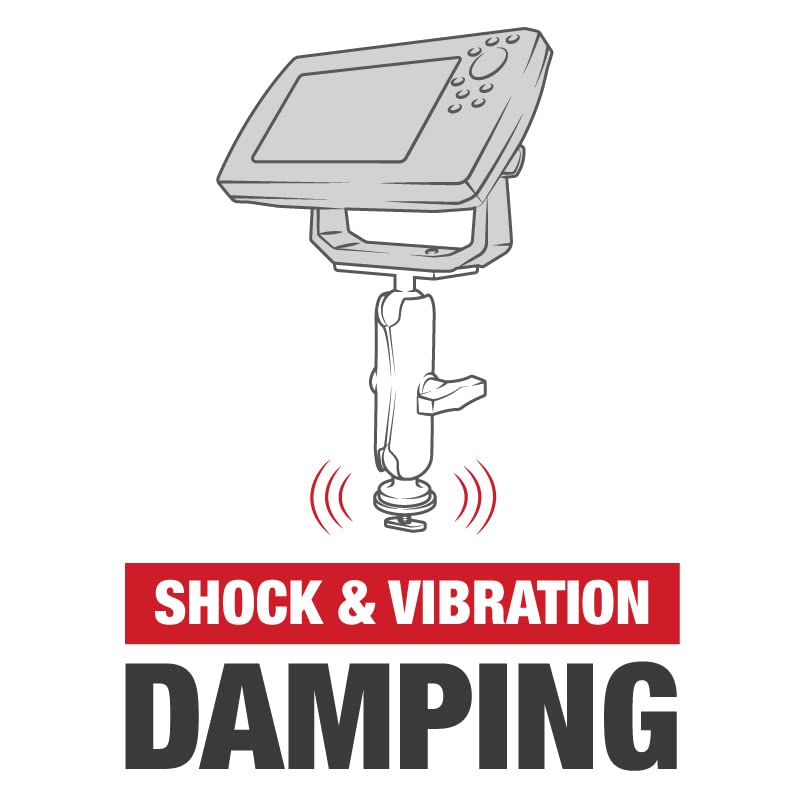 RAM MOUNTS Track Ball Mount for Humminbird Helix 7 RAM-202-24-354-TRA1U with Medium Arm Compatible with RAM Tough-Track System