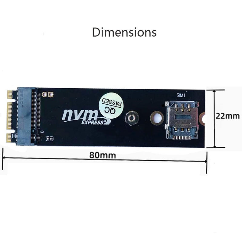 M.2 B Key 4G/5G Network Card Module to NGFF M.2 B+M Key with SIM Card Adapter