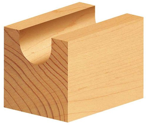 Amana Tool 45918 Core Box 3/4-Inch Diameter x 7/16-Inch Cutting Height x 3/8 Radius x 1/4-Inch Shank 2-Flute Carbide Tipped Router Bit