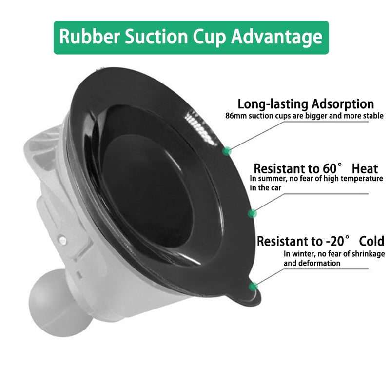 Strg Phone Mount with Twist-Lock Suction Cup Base, Universal Phone Holder for Car Truck Vehicle Windshields Window and More Smooth Surface