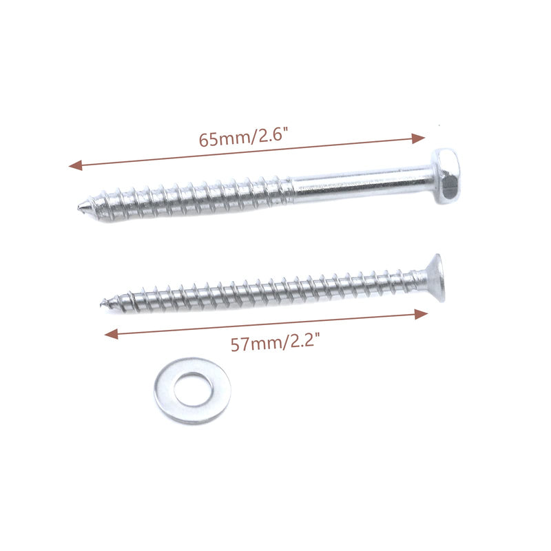 KUMGROT Toilet Floor Mounting Bolt Kit, Toilet Anchoring Screws with Washer, Universal Replacement Kit Fits Most Standard Toilets, Sturdy & Stable, 3 Set (2.17 x 1.46 in) 2.17 x1.46 in