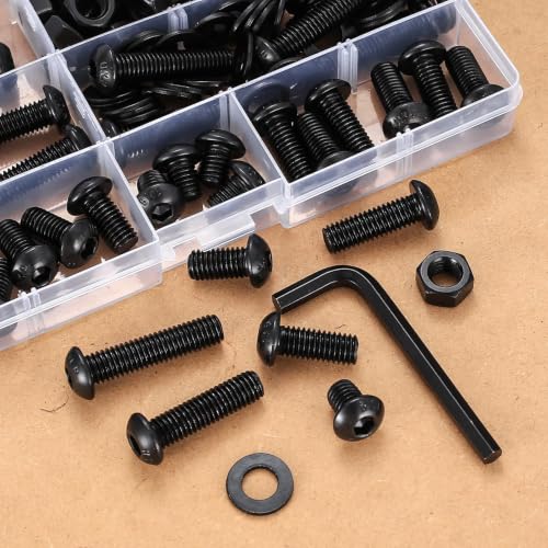 115 PCS M8 Hex Screws Assortment Kit, M8 Nuts and Bolts Assortment Kit 115