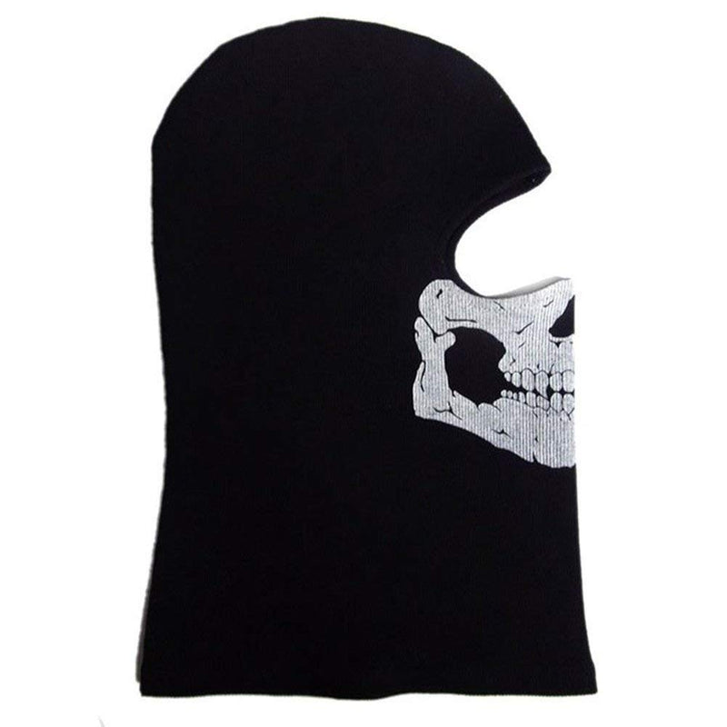 Black Balaclava Ghosts Skull Full Face Mask, Windproof Ski Mask Motorcycle Face Masks Tactical Balaclava Hood for Men Women Youth Halloween Cosplay Outdoor Sport Cycling Skiing Hiking