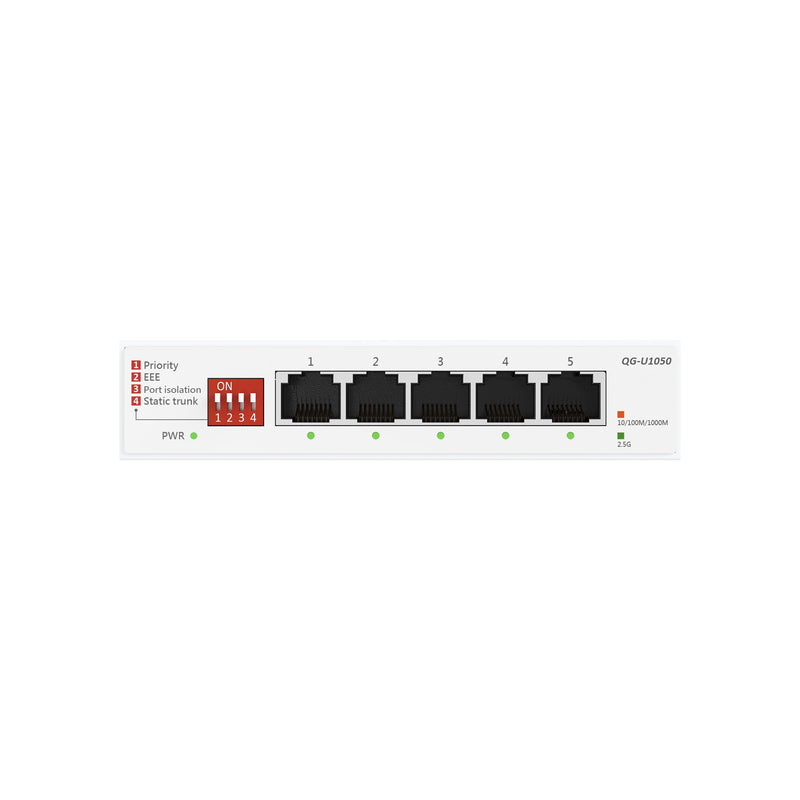 ASUS QG-U1050, 5-Port 2.5G Unmanaged Switch, Support 4 Intelligent Modes, Home Network Hub, Office Ethernet Splitter, Plug and Play, Easy Setup, Desktop, Silent Operation