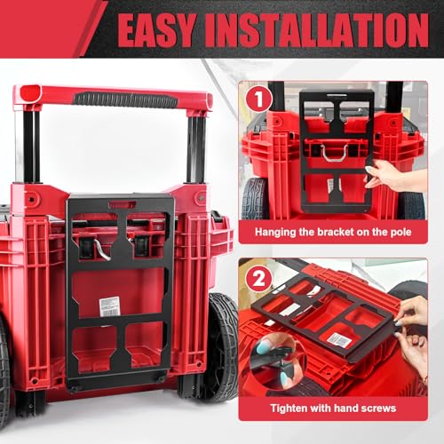 Packout Mounting Plate Compatible with Milwaukee 48-22-8427 Toolbox, Attaches to Rolling Toolbox Handle, Organizer Storage Bracket for Packout Tool Box System suitble for Milwaukee 48-22-8427 Toolbox