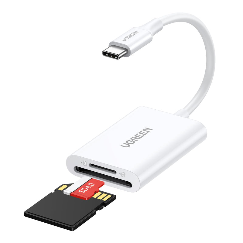 UGREEN SD Card Reader USB C, High-Speed USB C Micro SD Card Reader Adapter Type C Memory Card Reader 170MB/s Compatible for iPhone 15 Pro Max iPad Pro MacBook Pro/Air Samsung Galaxy Android White