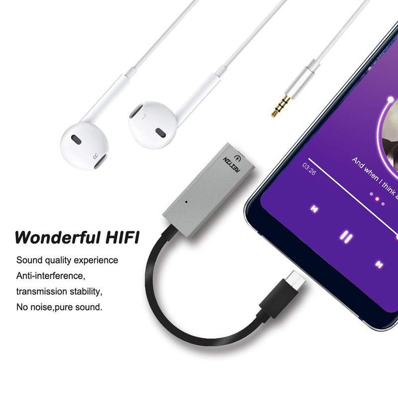 DA-03 USB-C DAC Audio Converter 192kHz 24bit Toslink Optical 3.5mm AUX Output External Sound Card