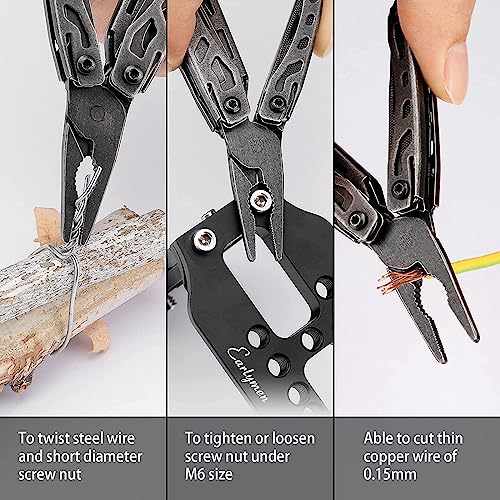 NexTool Mini Flagship EDC Keychain Multitool, Mini Pocket Knife (Dark) Small Dark