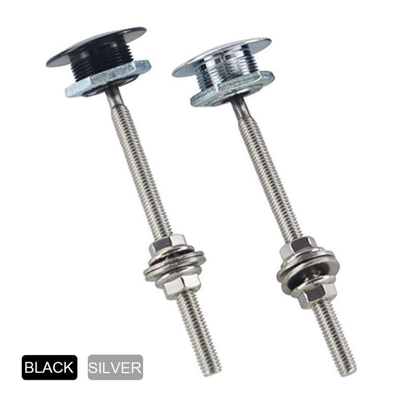 2pcs 1.25" Universal JDM Style Quick Latch Bumper Release Fastener Push Button Billet Hood Pin Lock Clip Kit Quick Pins for Auto Car Bumper Hood License Plate Black