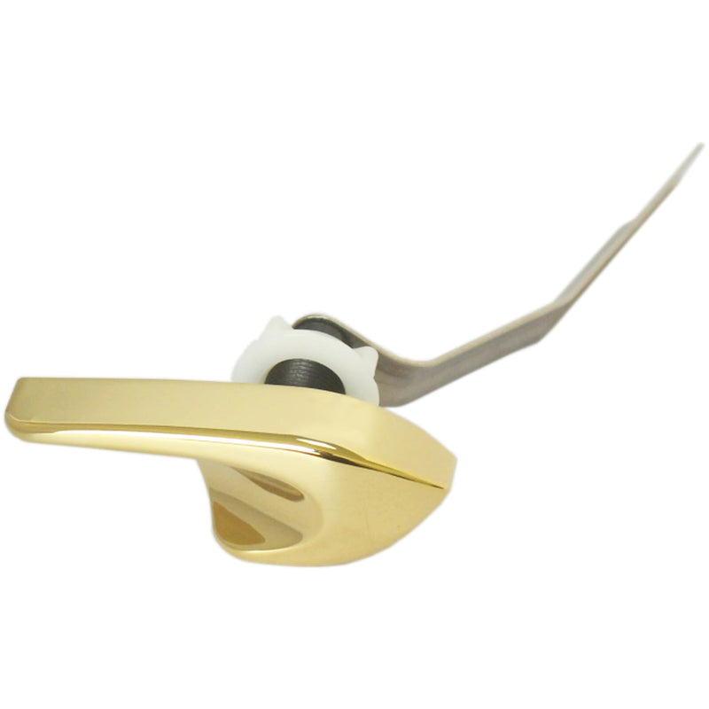 Side Mount Toilet Handle Fit for Kohler 87115-VF, Gold Toilet Flush Handle Replacement Kit Toilet Lever Compatible with Kohler Tank, Polished Gold