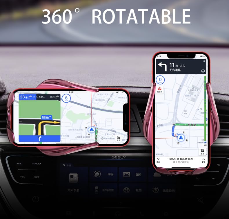 Black Demon Wireless Car Charge Holder, Cute Car Phone Mount Auto Clamp Black Demon