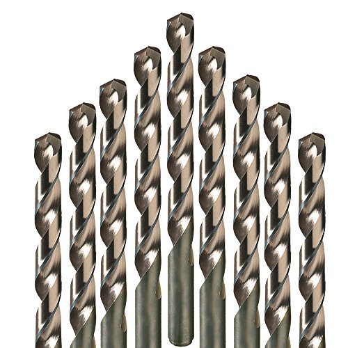 Champion Cutting Tool 705C-1/4 Cobalt 1/4-Inch 135 Degree Split Point HSS HD Jobber Twist Drill Bits, 12-Pack