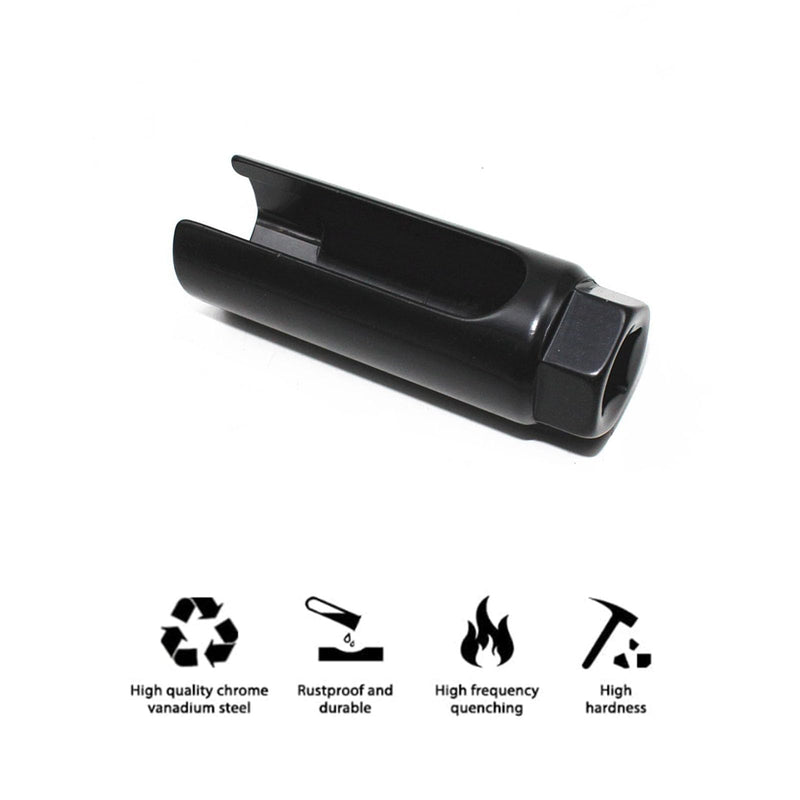 1 PC Sensor Socket, 7/8 inch (22mm) 6-Point, O2 Sensor Wrench Removal Tool, Universal for Most Models of Cars (Black) 1 PC Black