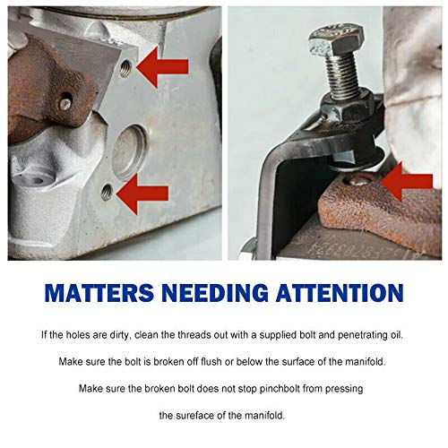 Exhaust Manifold Bolt Repair Kit Driver Rear/Passenger Front - No Need to Remove Broken Bolts, Compatible with 1999 & Newer GM Trucks & SUVs With a 4.8L 5.3L 6.0L or 6.2L engine by KMT