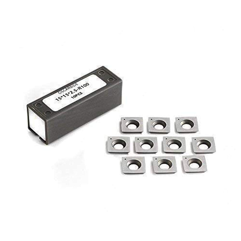 15x15x2.5mm OSCARBIDE Square Carbide Inserts R100, 10pcs for Planer Head | turning tools | Reduces tear-out | Smooth finish | Long life | High precision | Consistent cut | Wear-resistant