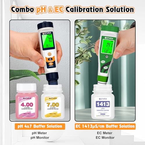 pH 4.00 7.00 &EC 1413μS Conductivity Calibration Solution, Each 50ml