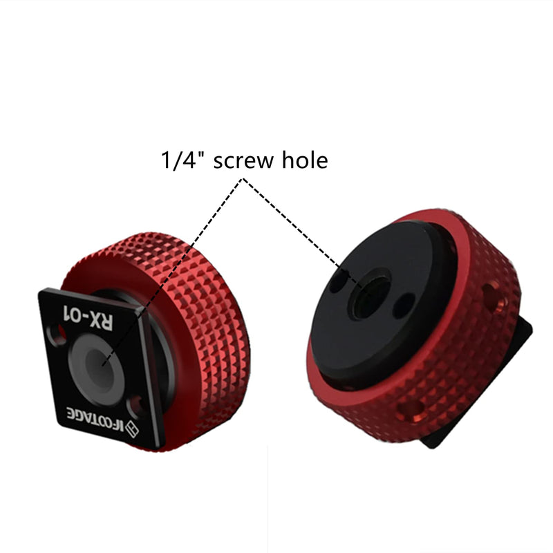 IFOOTAGE Magic Arm Cold Shoe Adapter，Camera Cold Shoe Mount Adapter to 1/4"-20 Tripod Screw Adapter for Led Lights, Microphones, Monitors, Video Cameras(2 Pieces)