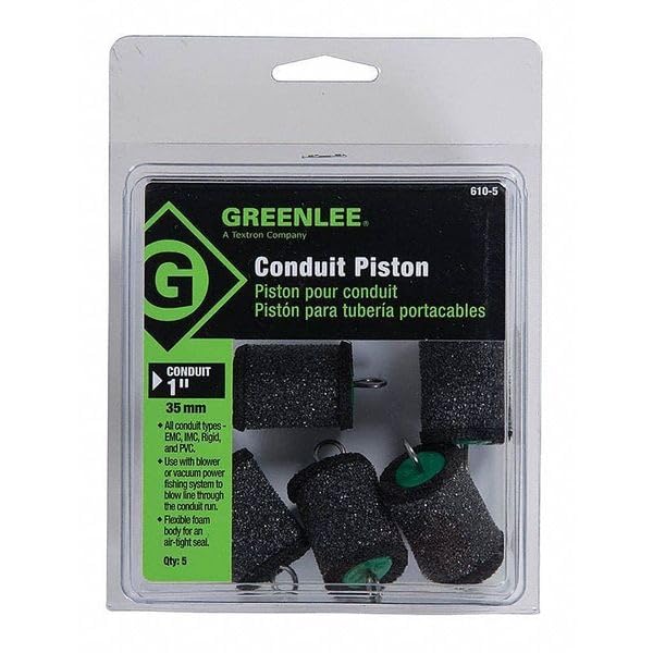 Greenlee Piston, Foam, 1 In, Pk5