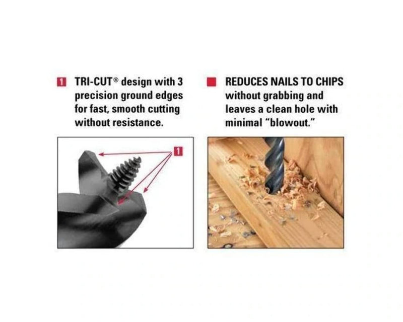 WoodOwl 03709 Tri-Cut 3/4-Inch by 7-1/2-Inch Nail Chipper Auger Bit